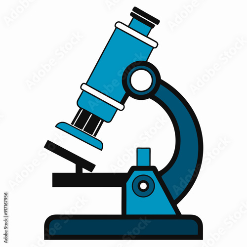 Microscope vector silhouette