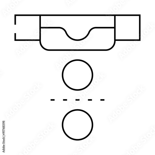 social distance in canteen line icon vector. social distance in canteen sign. isolated contour symbol black illustration