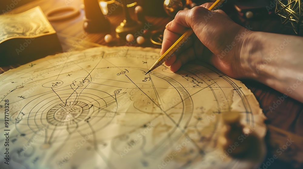 Close up of engineer hand drawing plan a construction project with pencil compass. Close up of engineer hand drawing plan a construction project with pencil compass.
