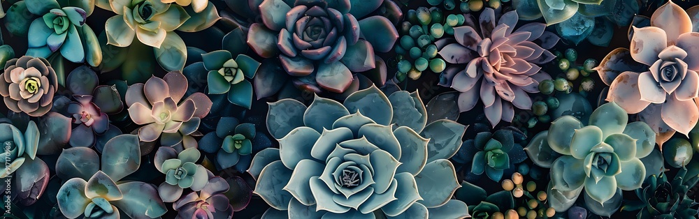 Colorful succulent plants as background Colorful succulent plants as background