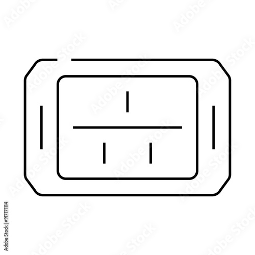 tray canteen line icon vector. tray canteen sign. isolated contour symbol black illustration
