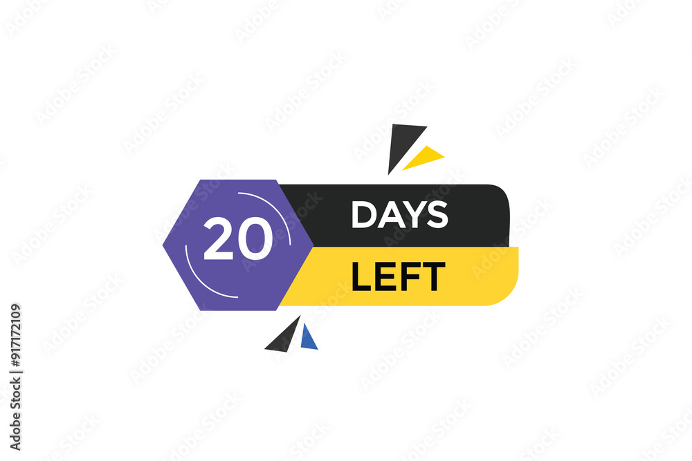 20 days left, icon, stile, timer, countdown, clock, time, background, template, 20 days left, countdown, sticker, left banner, business, sale, label button
20 days left, icon, stile, timer, countdown, clock, time, background, template, 20 days left, countdown, sticker, left banner, business, sale, label button