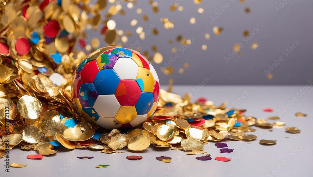 colorful ball with confetti colorful ball with confetti