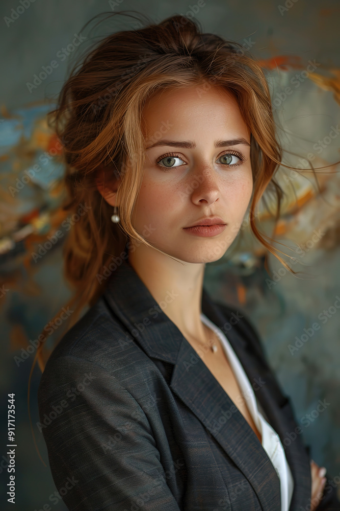 Φωτογραφία Business photo of a businesswoman dressed in a suit. Office style