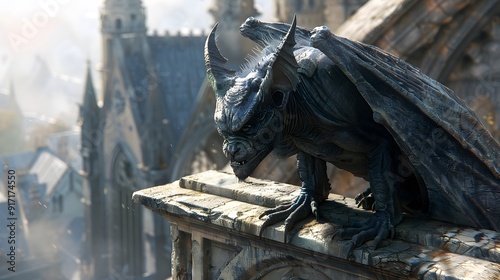 Obraz na płótnie Gargoyle on a Roof