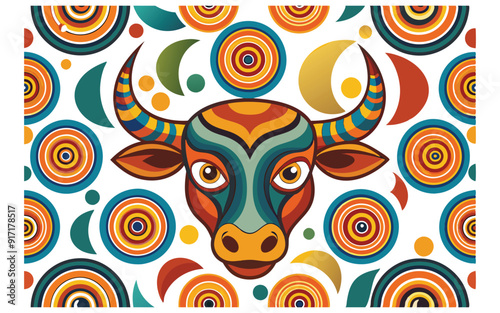 bull pattern seamless design