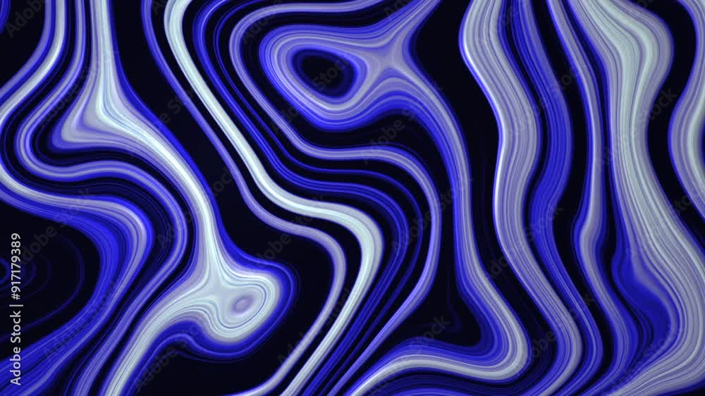 Dynamic abstract art featuring undulating, fluid lines in a mesmerizing dance of blues. This captivating video evokes a sense of serene motion, perfect for projects related to design. Dynamic abstract art featuring undulating, fluid lines in a mesmerizing dance of blues. This captivating video evokes a sense of serene motion, perfect for projects related to design.