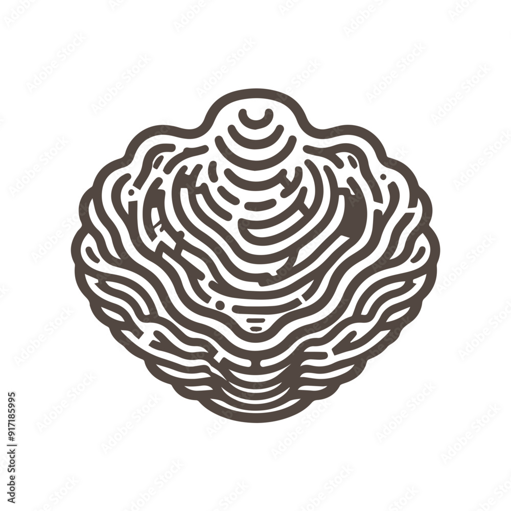 Fototapeta premium Oysters vector icon doodle style flat design
