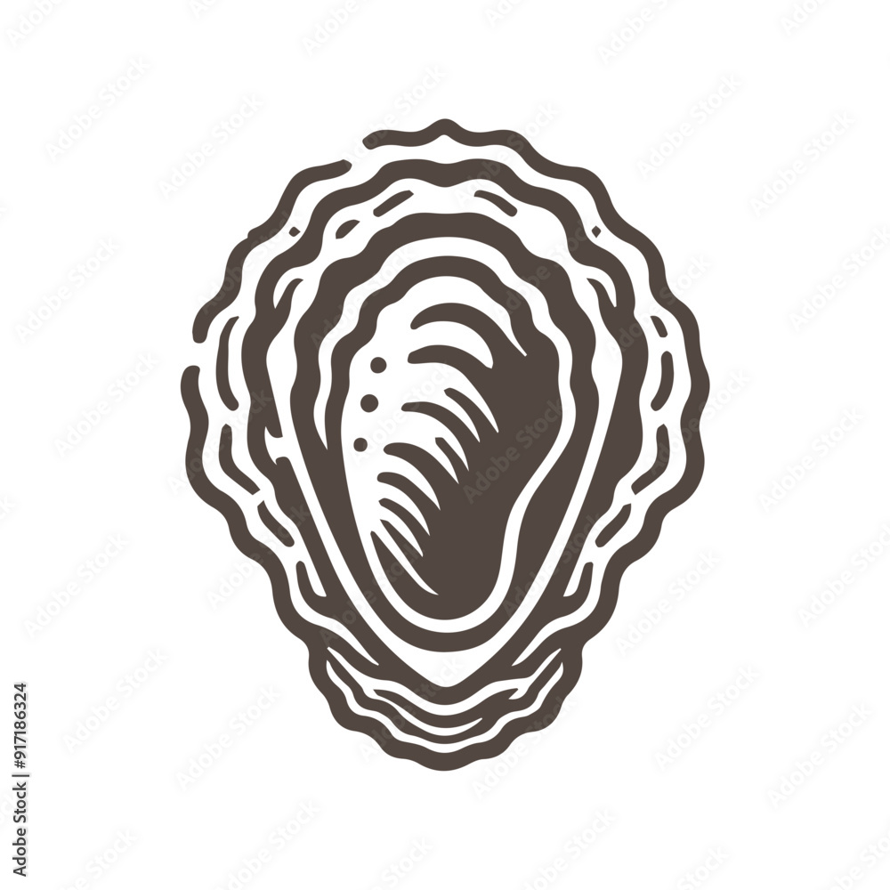 Oysters vector icon doodle style flat design Oysters vector icon doodle style flat design