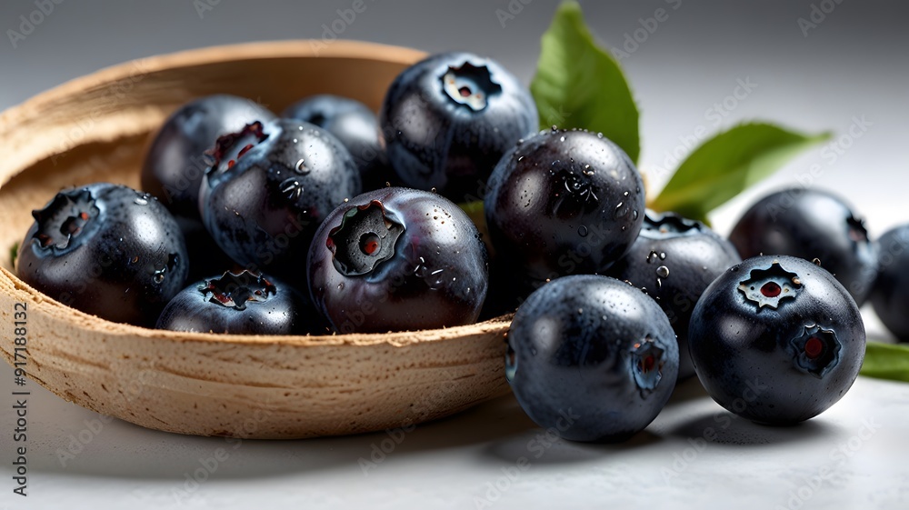 Blueberries Still Life and Avatar Images on White Backgrounds Blueberries Still Life and Avatar Images on White Backgrounds
