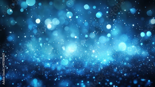 Abstract Blue Bokeh Background