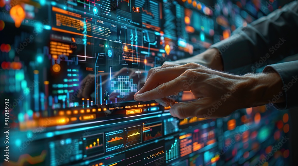 Hands Interacting with Digital Interface Hands Interacting with Digital Interface