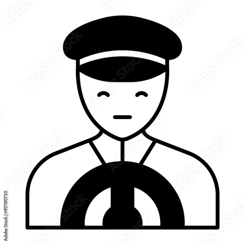 driver icon. black fill icon