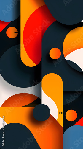 Mobile wallpaper with background illustration