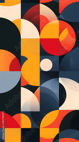 Mobile wallpaper with background illustration