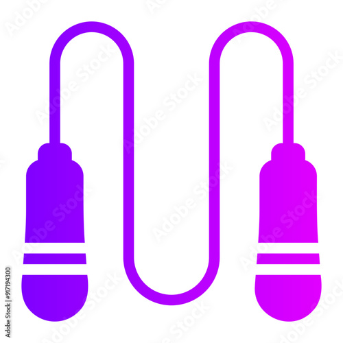 jumping rope gradient icon