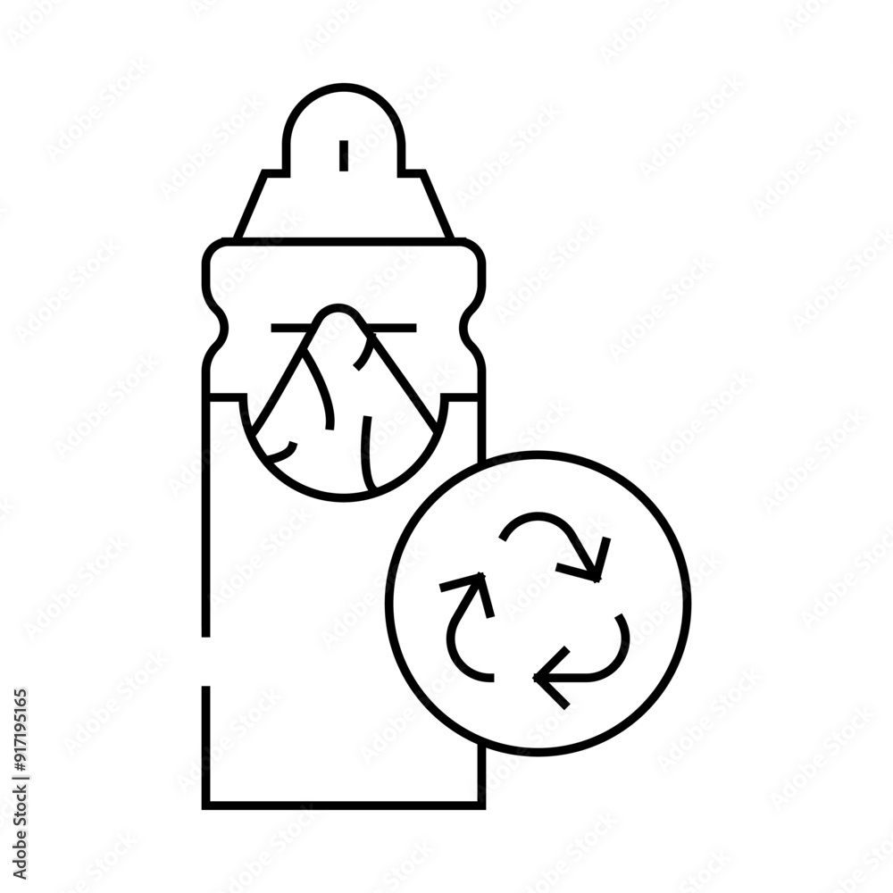 napkin holder zero waste line icon vector. napkin holder zero waste sign. isolated contour symbol black illustration napkin holder zero waste line icon vector. napkin holder zero waste sign. isolated contour symbol black illustration