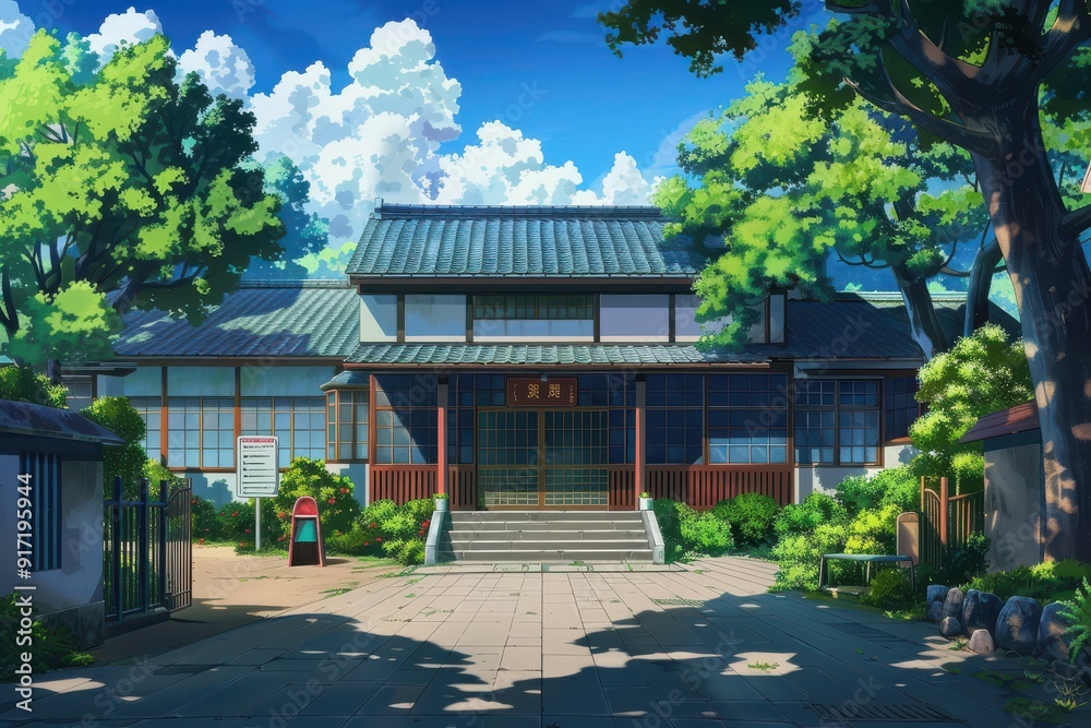 Anime School Background Anime School Background