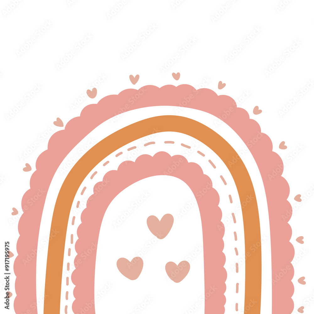 Rainbow Behomian Brown Minimal Clipart Rainbow Behomian Brown Minimal Clipart
