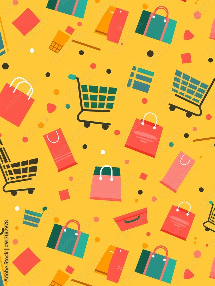 e-commerce wallpaper with copy space 2d flat style bright and modern colors minimalist design seamless pattern versatile use for desktop and mobile backgrounds e-commerce wallpaper with copy space 2d flat style bright and modern colors minimalist design seamless pattern versatile use for desktop and mobile backgrounds