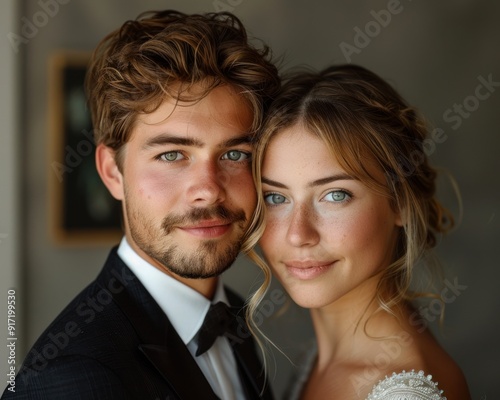 Photo of a couple in wedding