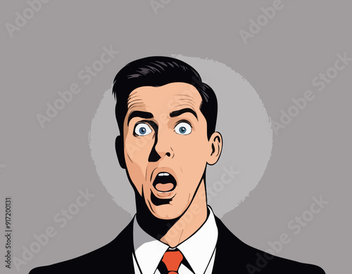 Portrait of surprised man. Surprised businessman. Surprised man
