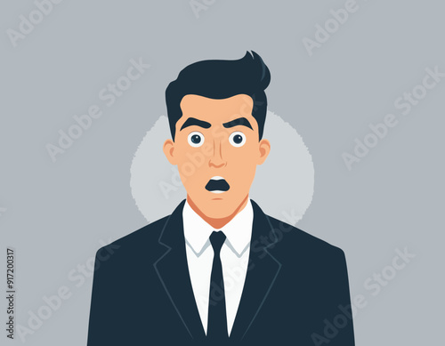 Portrait of surprised man. Surprised businessman. Surprised man
