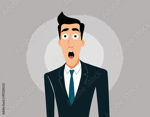 Portrait of surprised man. Surprised businessman. Surprised man
