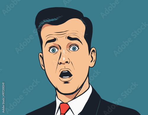 Portrait of surprised man. Surprised businessman. Surprised man
