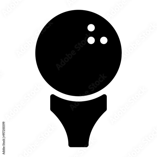 golf ball glyph icon