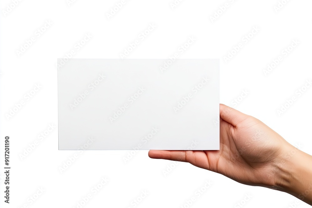 Blank pamphlet holding hand isolated on white background Blank pamphlet holding hand isolated on white background