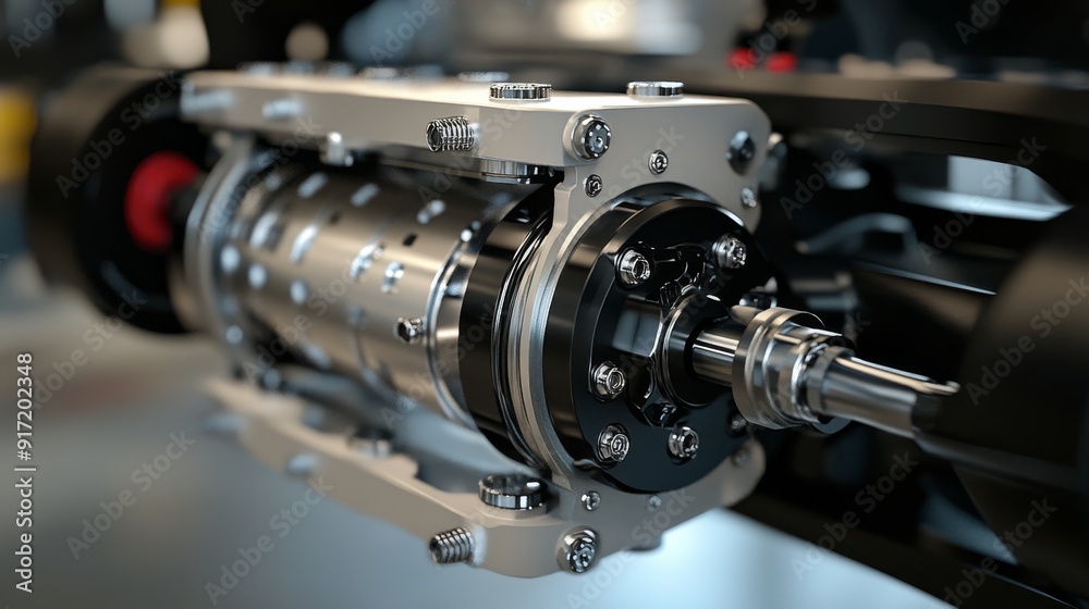 Close-up of a next-generation braking system showcasing precise engineering and advanced components Close-up of a next-generation braking system showcasing precise engineering and advanced components