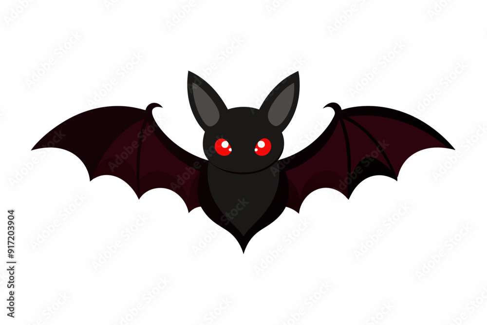 Vector design of bat on white background Vector design of bat on white background