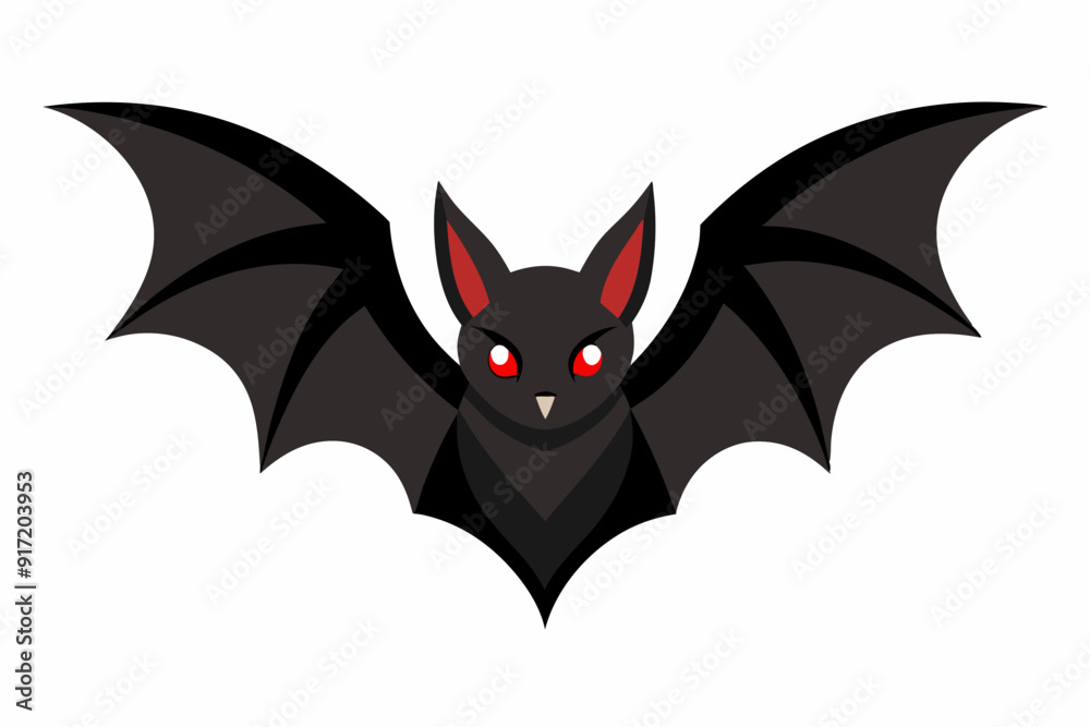 Vector design of bat on white background Vector design of bat on white background