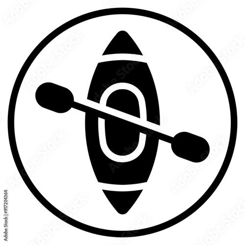 kayak glyph icon