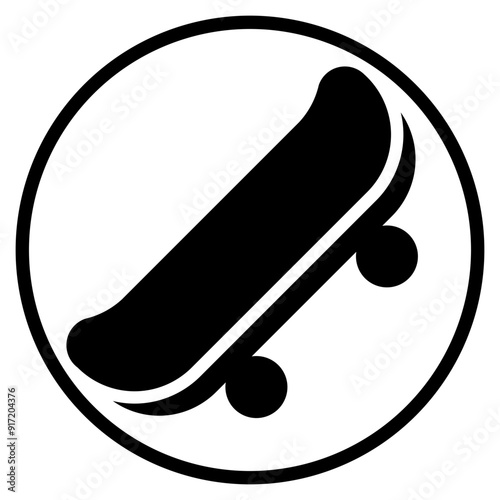 skateboard glyph icon
