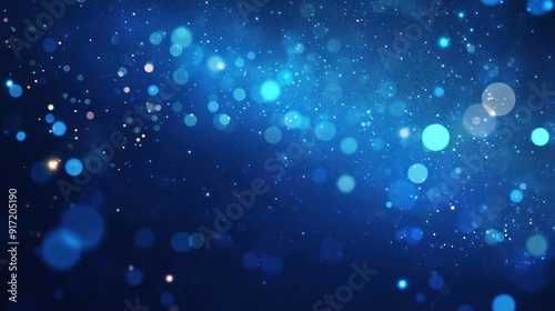 Abstract Blue Bokeh Background