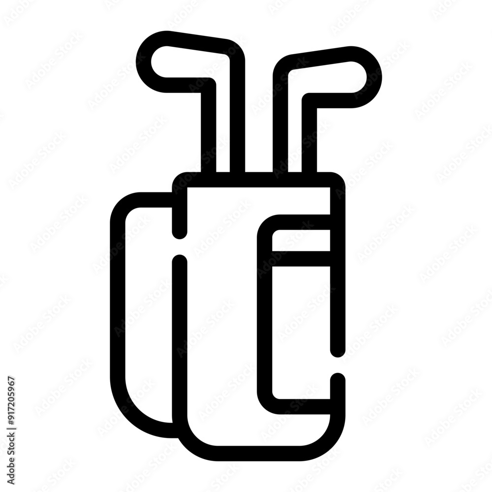 golf bag line icon golf bag line icon
