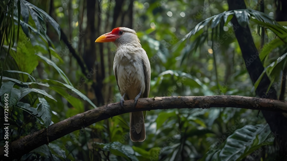 Fototapeta premium red billed hornbill
