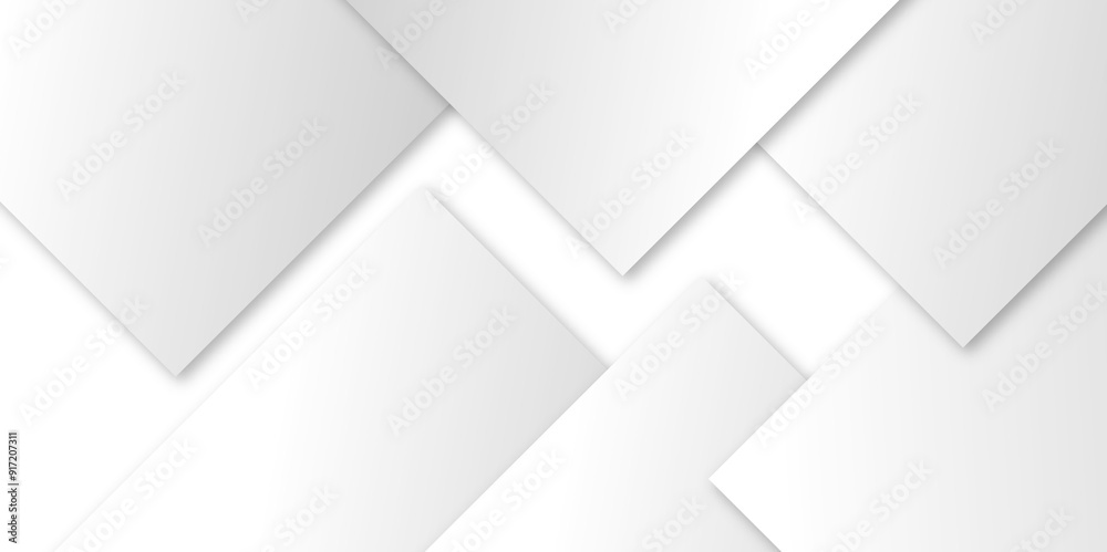 Fototapeta premium Vector Modern white and grey technology concept diamond triangle geometric line background. modern white and grey gradient color geometric backdrop design cube pattern background for website banner.