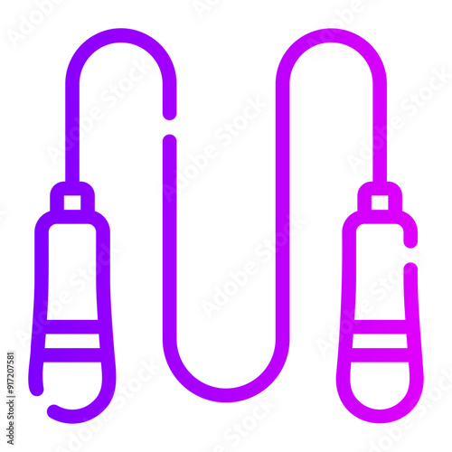 jumping rope gradient icon