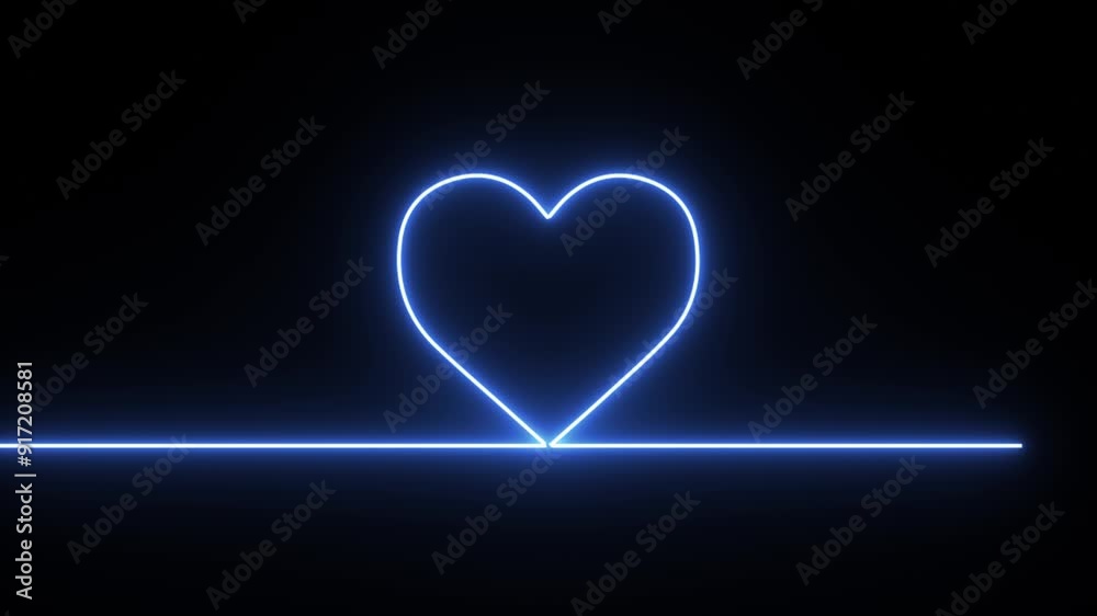 heart beat neon light heartbeat and love display screen medical research animation. heart beat neon light heartbeat and love display screen medical research animation.