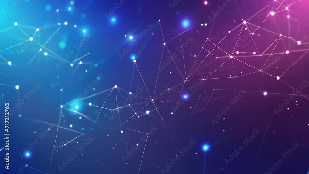 Vibrant abstract technology background featuring blue and pink gradients with glowing dots and connecting lines. Vibrant abstract technology background featuring blue and pink gradients with glowing dots and connecting lines.