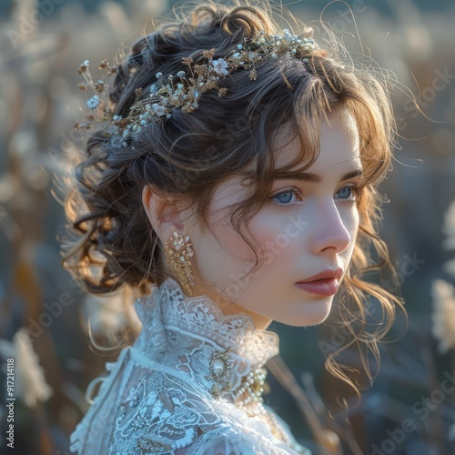 Photo of a woman in wedding