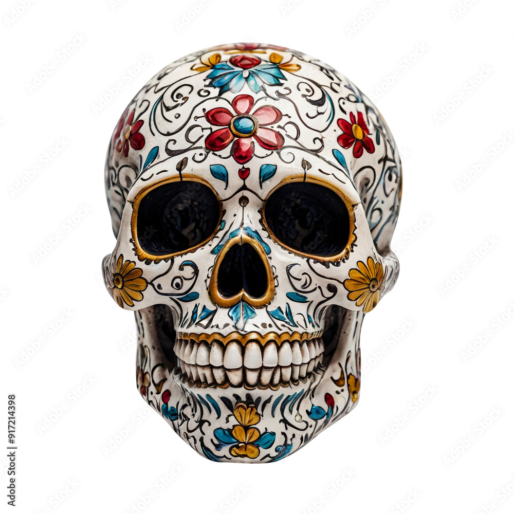 day of the dead skull isolated on a transparent background day of the dead skull isolated on a transparent background