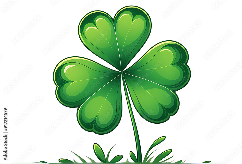 Fototapeta premium clover depicted simple illustration white background