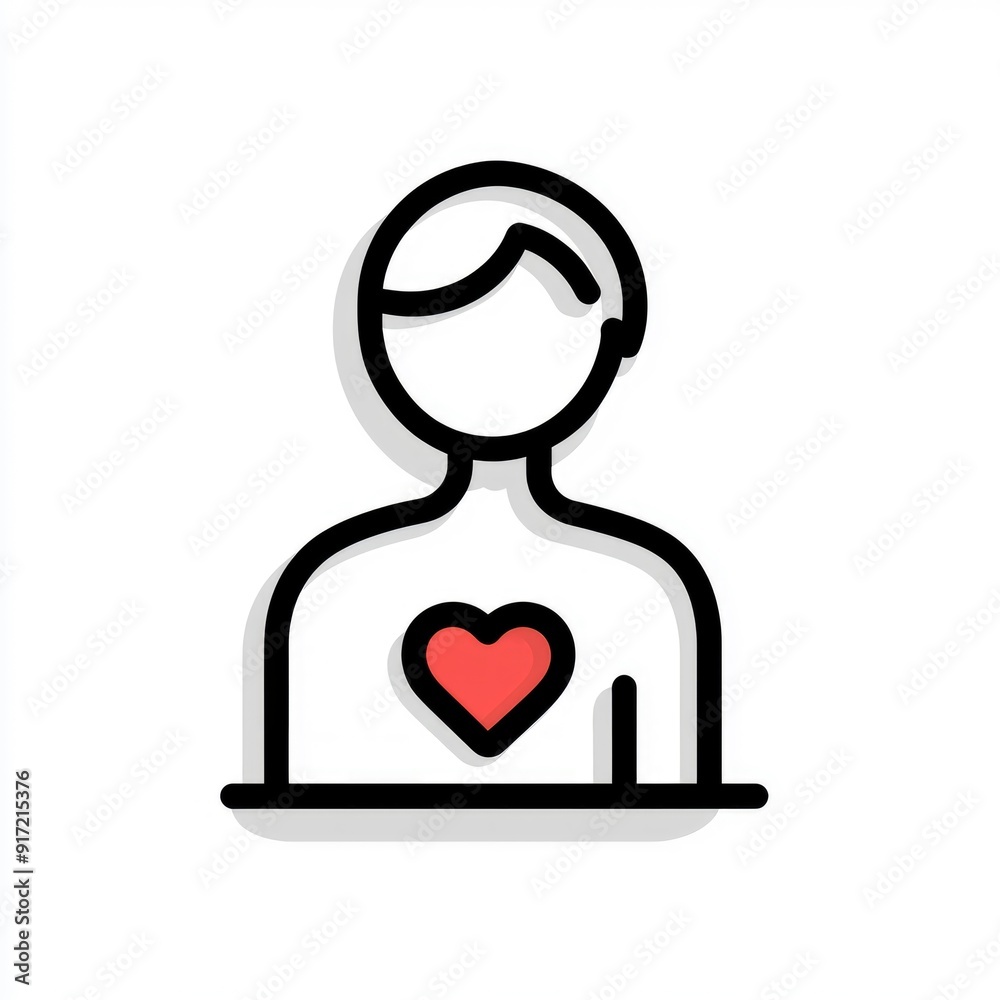 Person with Heart Icon Person with Heart Icon
