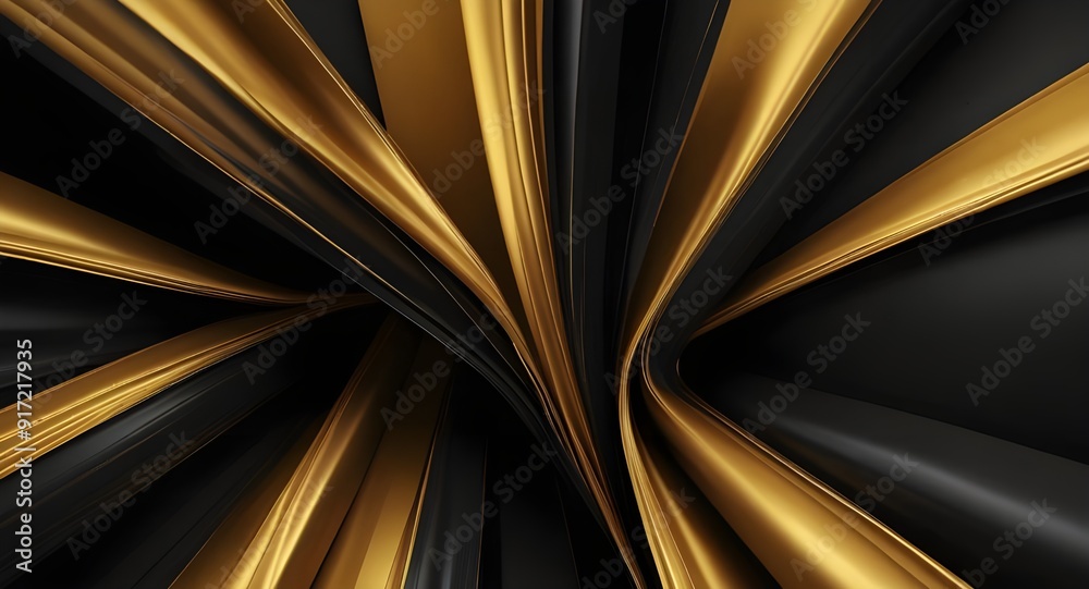 3D abstract wallpaper. Three-dimensional dark golden and black background. golden wallpaper. Black and gold background 3D abstract wallpaper. Three-dimensional dark golden and black background. golden wallpaper. Black and gold background