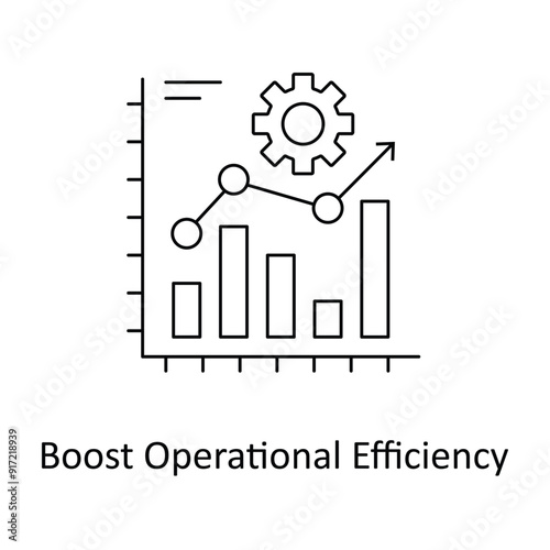 Boost Operational Efficiency icon with Editable Stroke.