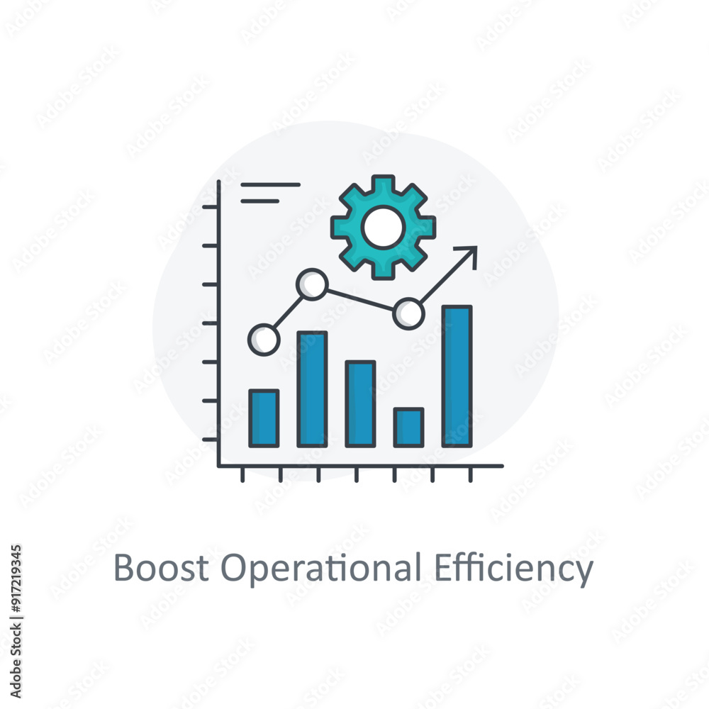 Boost Operational Efficiency icon with Editable Stroke. Boost Operational Efficiency icon with Editable Stroke.